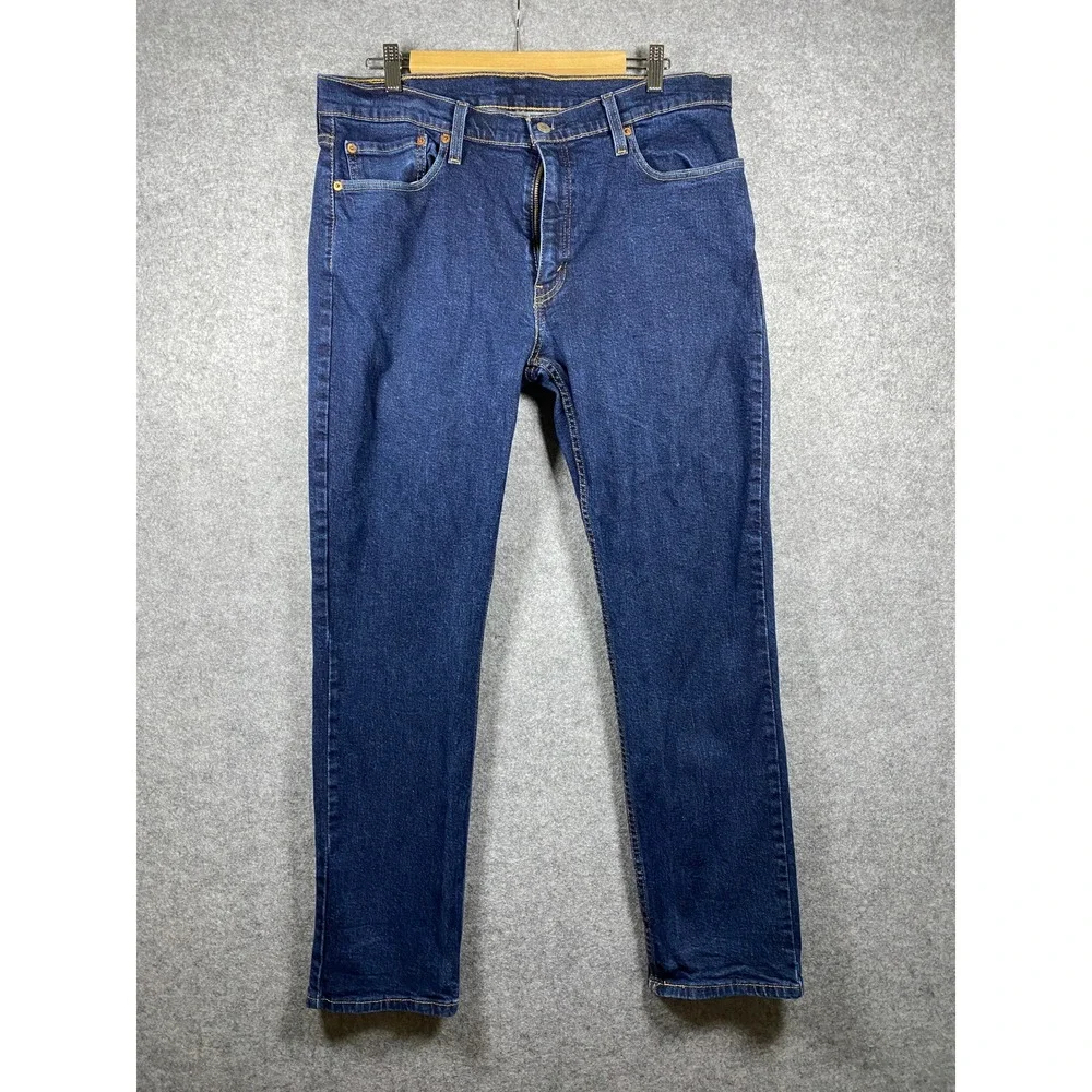 Levis 514 Straight Fit Jeans Mens 36x32 Dark Wash Blue Denim 00514-0927